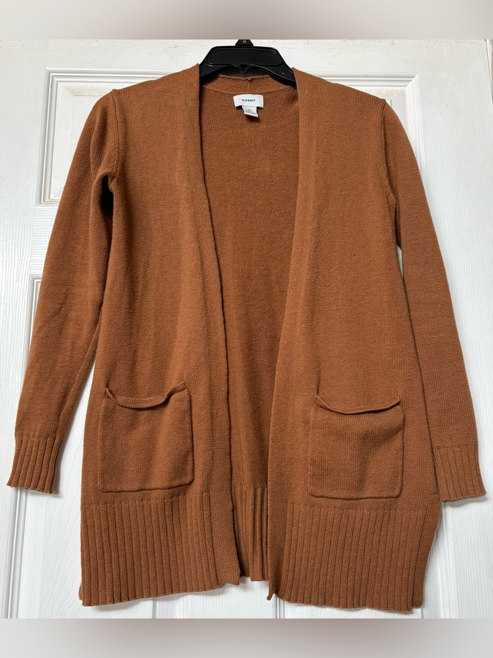 Old Navy Open-Front Pocket Cardigan in Rust
